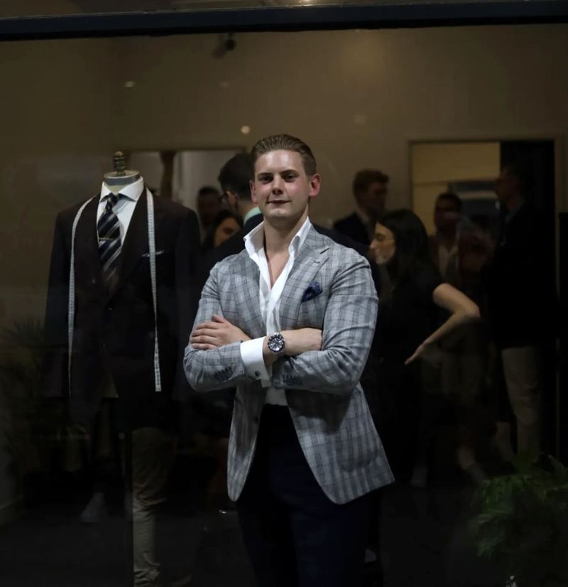 A Norfords made to measure suit on display